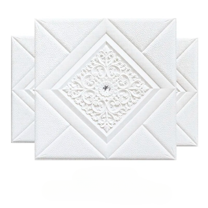 Panneau Mural 3D de Douze Pièces en Vinyle Lot de 12pcs 35 x 35 cm