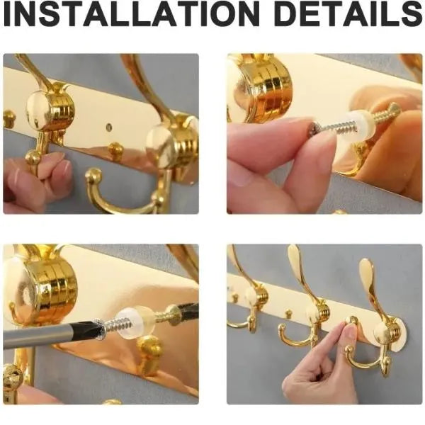 Patère inox doré