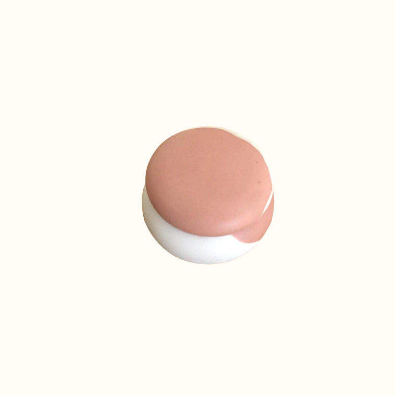 Petite boîte à bijoux bicolore terracotta et blanc en jesmonite