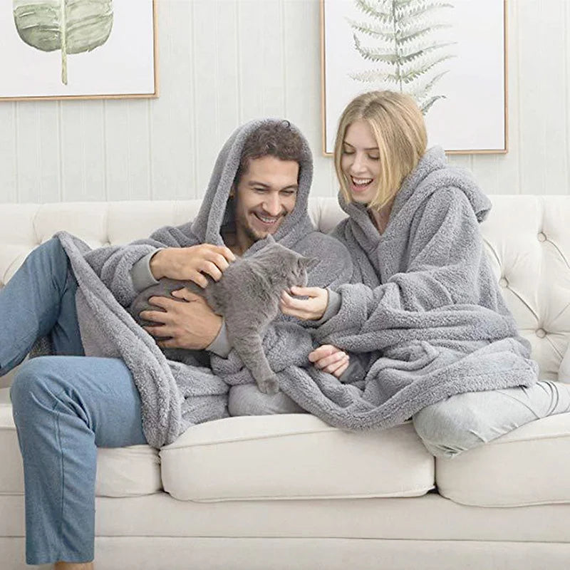 Pull Plaid Homme Gris À Capuche