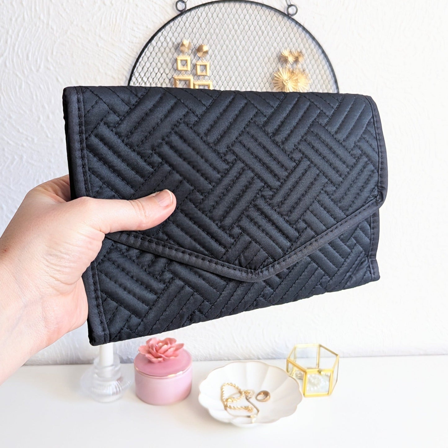 Pochette à bijoux de voyage en tissus