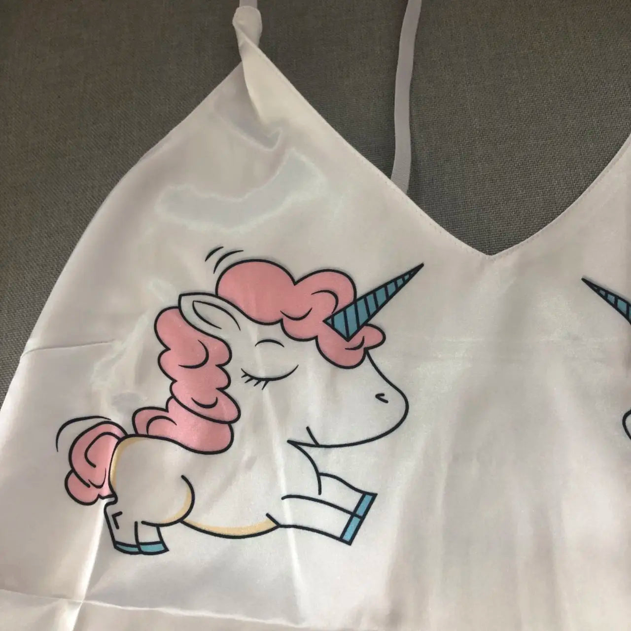 Pyjama En Satin "Licorne Rose"