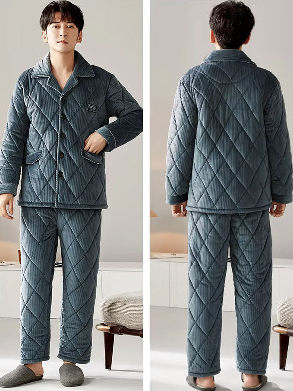Pyjama Épais D'Hiver Pour Homme "Nuit Polaire"