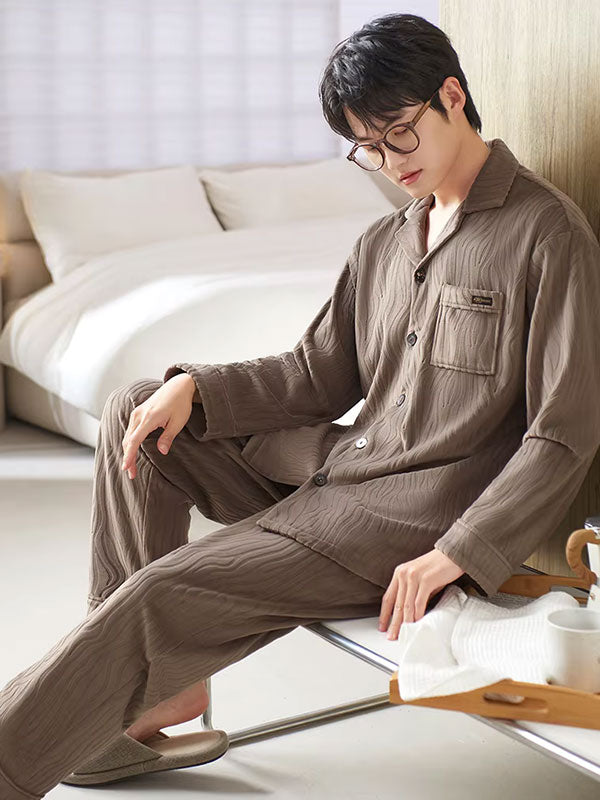 Pyjama Luxe Pour Homme En Velours "Douceur d'Aurore"