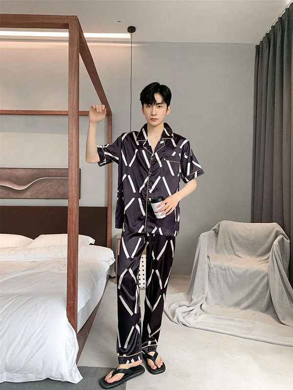 Pyjama Pour Homme Élégant en Satin "Douceur Nocturne"