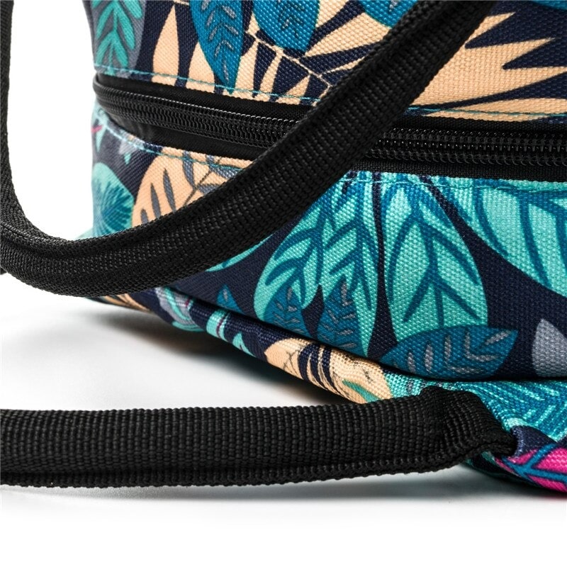 Sac Isotherme Repas Feuilles Multicolores