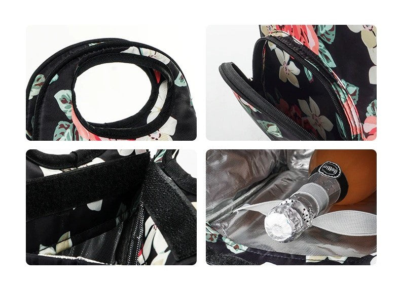 Sac Isotherme Bouteille Fleuri