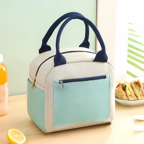 Lunch Bag Isotherme Beige Compartimenté
