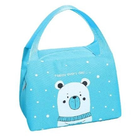 Sac Isotherme Repas Bleu Avec Ours Blanc