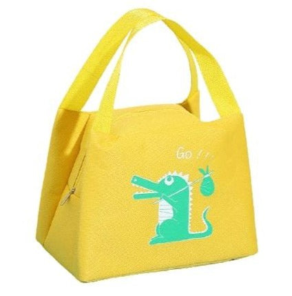 Sac Isotherme Repas Jaune Crocodile Vert