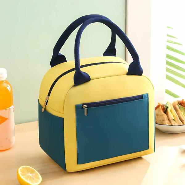 Lunch Bag Isotherme Jaune Compartimenté