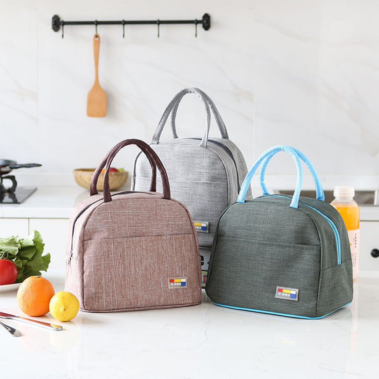 Sac Isotherme Repas Gris et Bleu