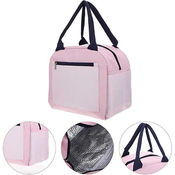 Lunch Bag Isotherme Rose Compartimenté