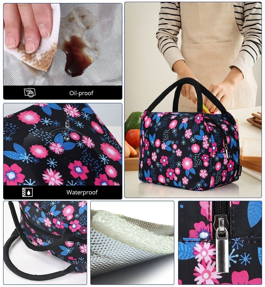 Sac Isotherme Repas Pink Flowers