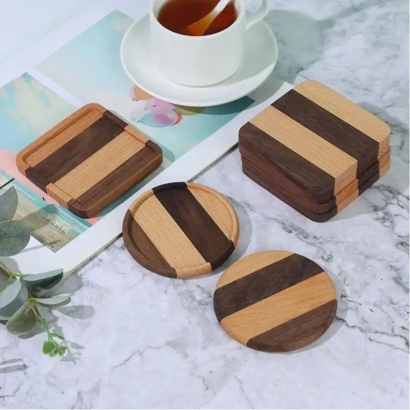 Sous-tasse en Bois de Noyer