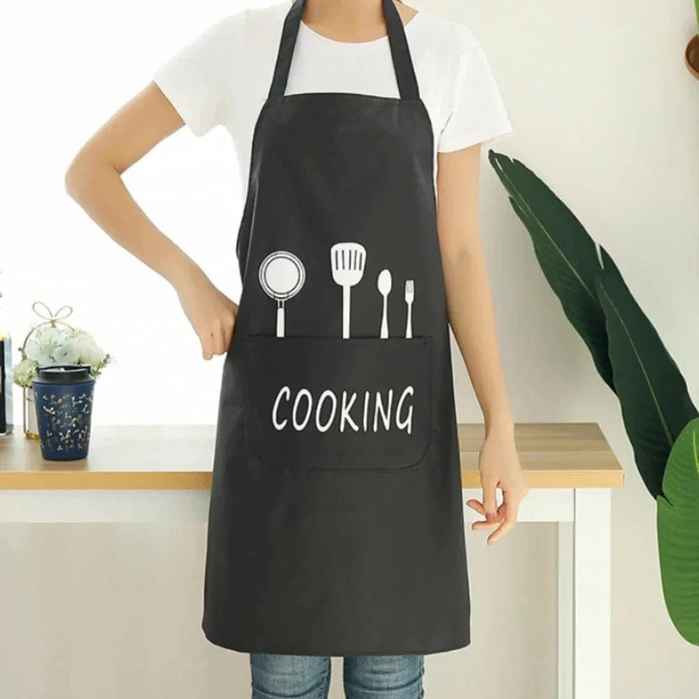 Tablier de Cuisine Classique "Cooking" en PVC Imperméable - Couleur Verte