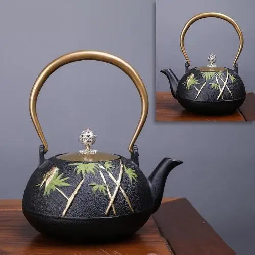 Théière Fonte Bambou Vert