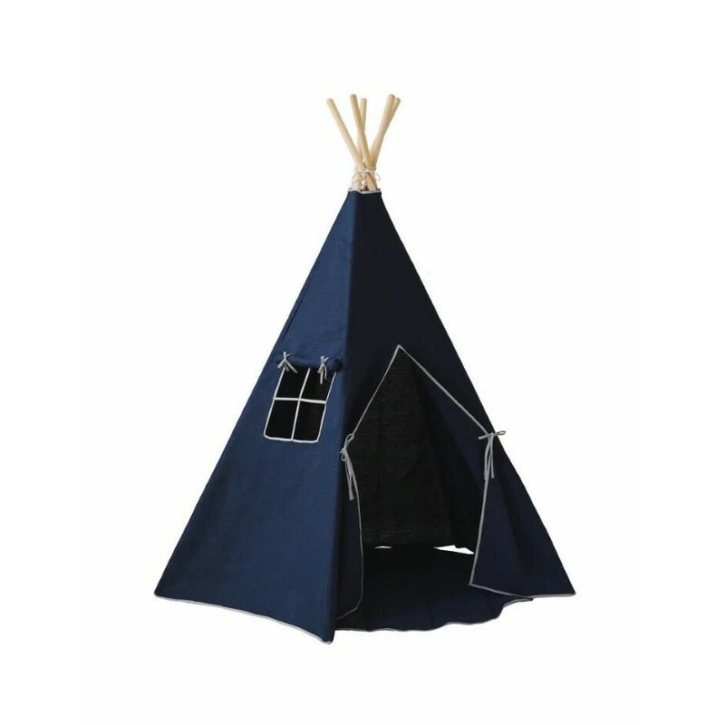 Ensemble Tipi et Tapis « bleu marine »