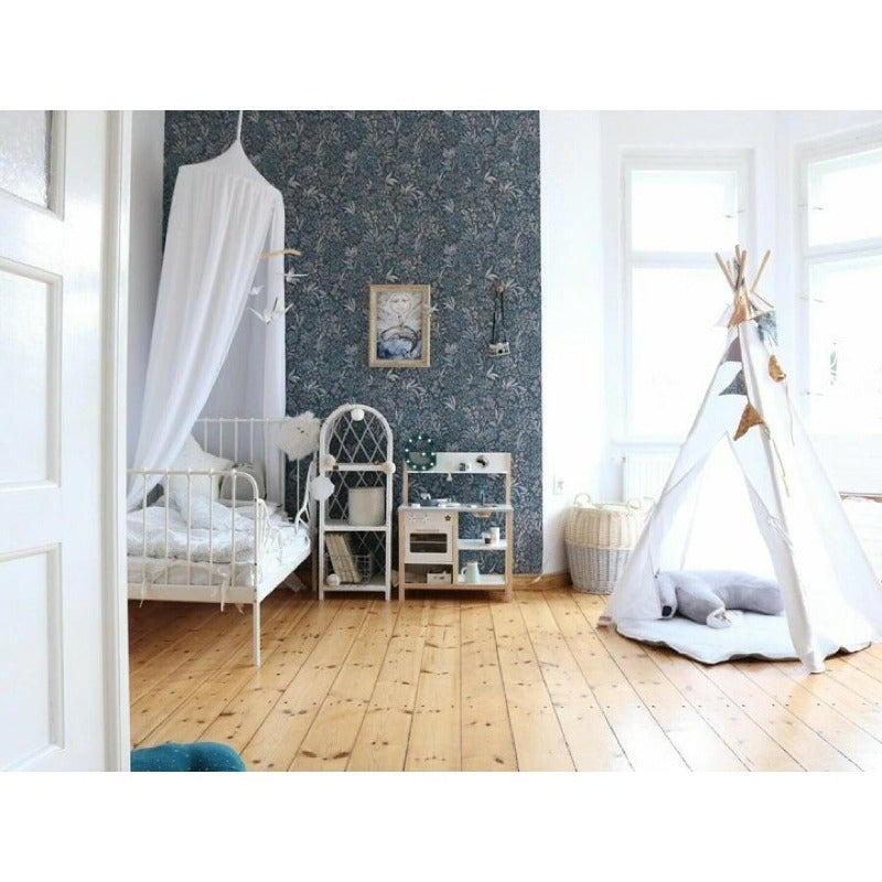 Ensemble Tipi et Tapis en lin « blanc »