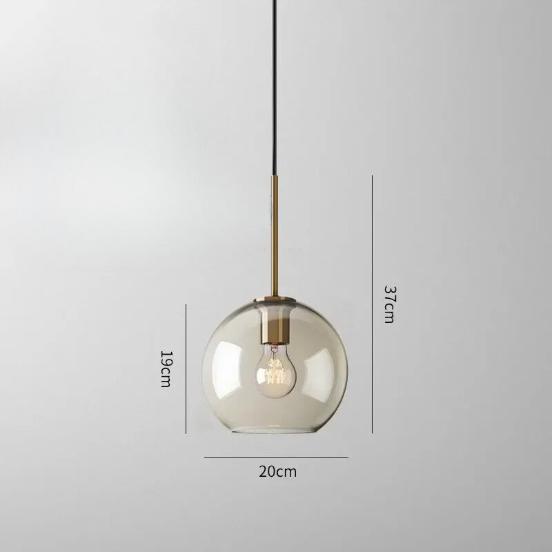 Lampe de Chevet Suspendue en Verre Nordique