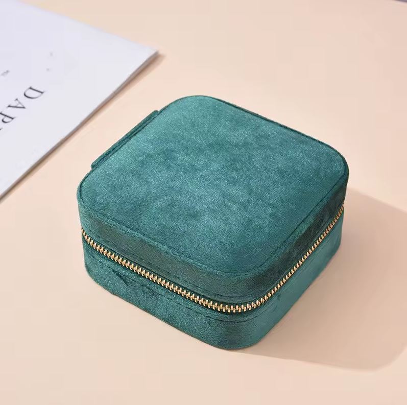 Trousse de rangement pour bijoux en velours doux