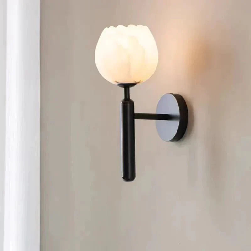 Applique Murale Marble Rose - Design Élégant en Marbre et Cuivre avec LED