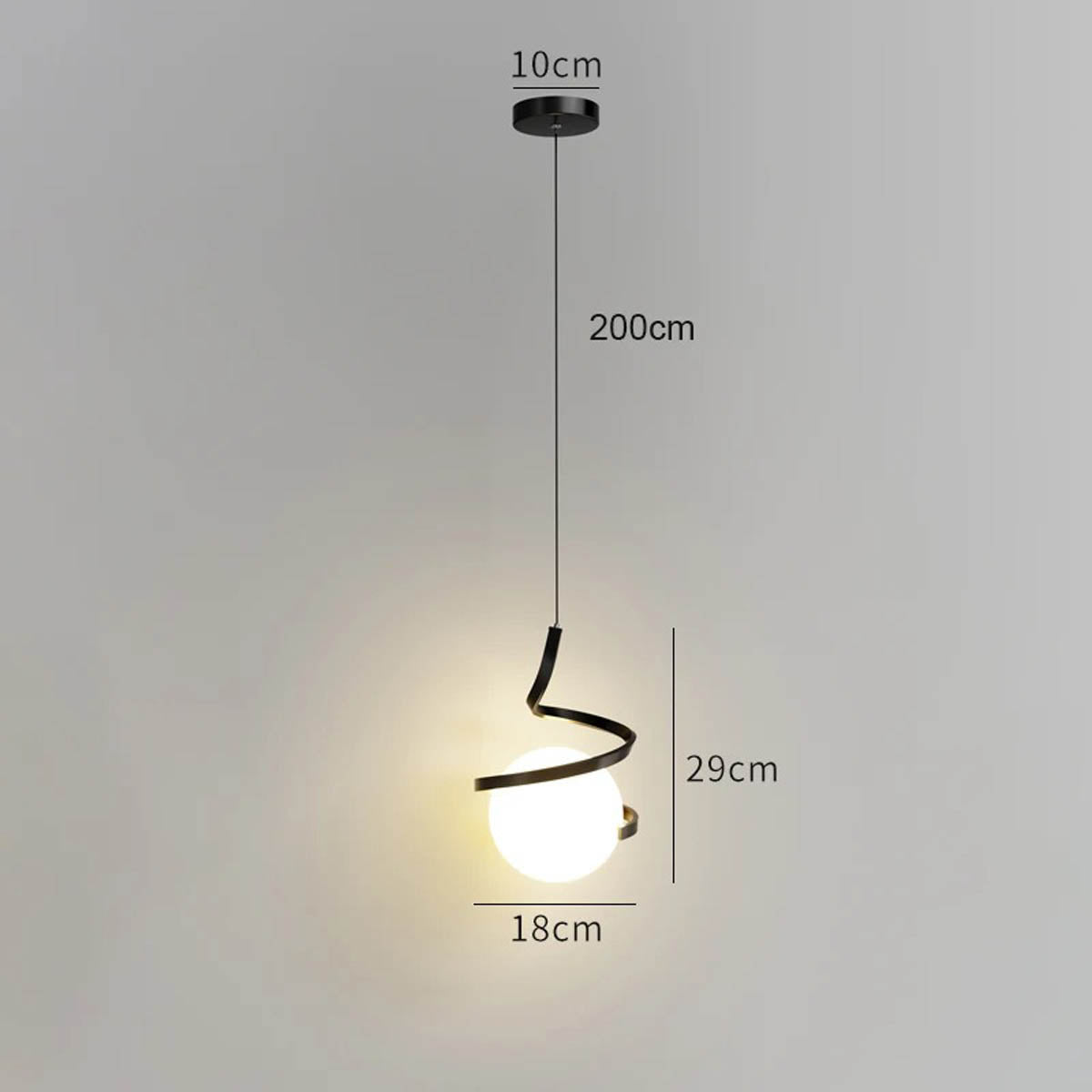 Suspension d'appoint boule LED