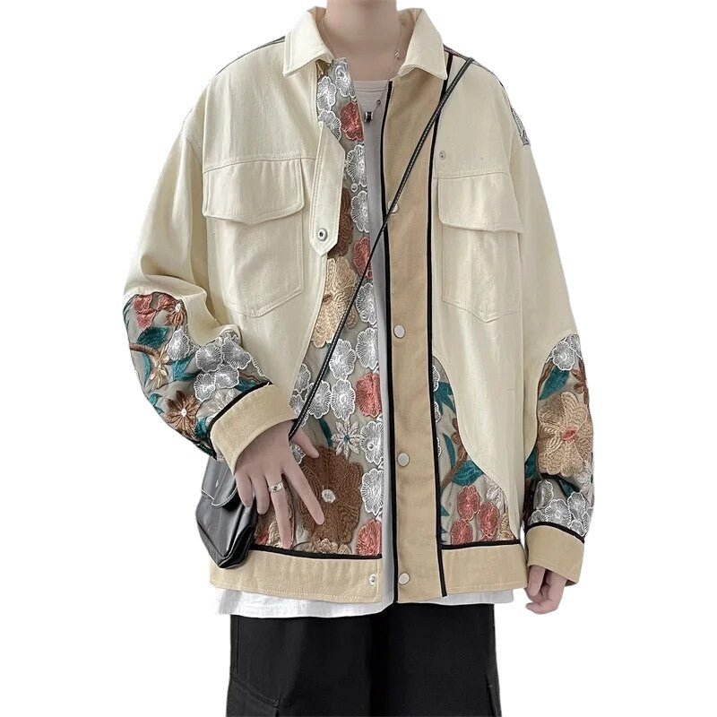 Veste fleurs japonaise