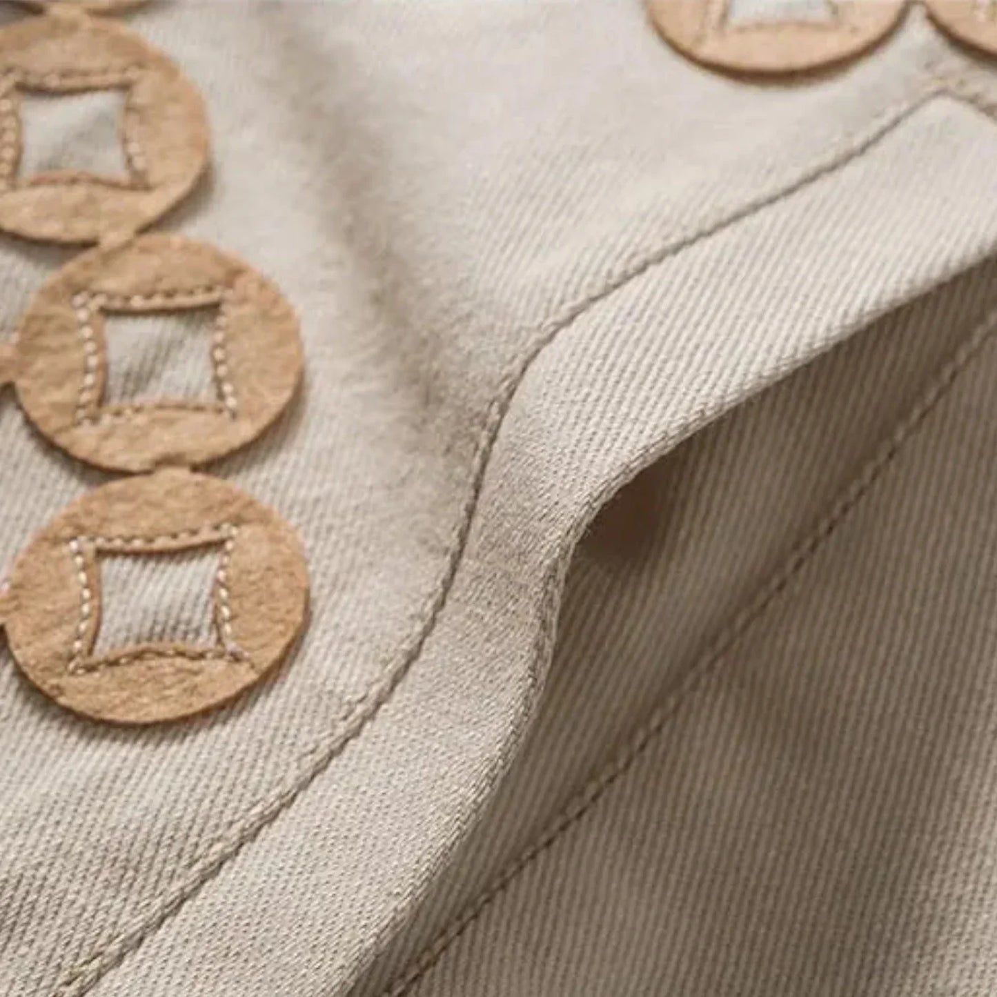 Veste en jean beige