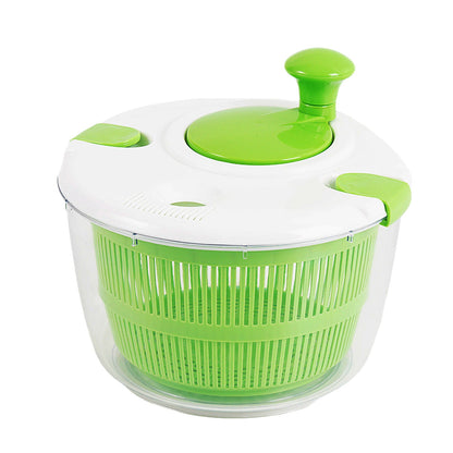 Essoreuse à salade manuelle en plastique avec couvercle de verrouillage