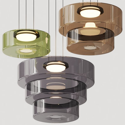 Suspension Lune en Verre - Éclairage Élégant et Modulaire pour Votre Intérieur