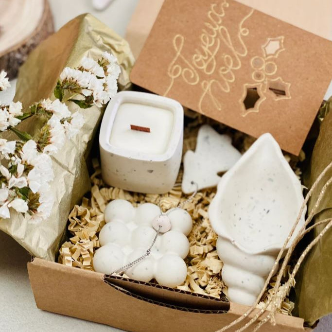 Coffret déco raffiné – Coupelle bijoux & bougie parfumée