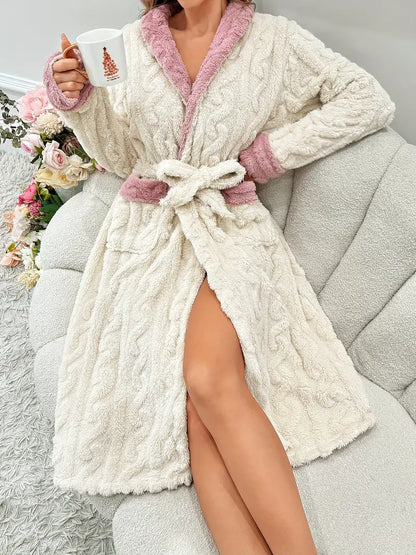 Peignoir de Bain Polaire Beige