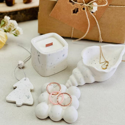 Coffret déco raffiné – Coupelle bijoux & bougie parfumée