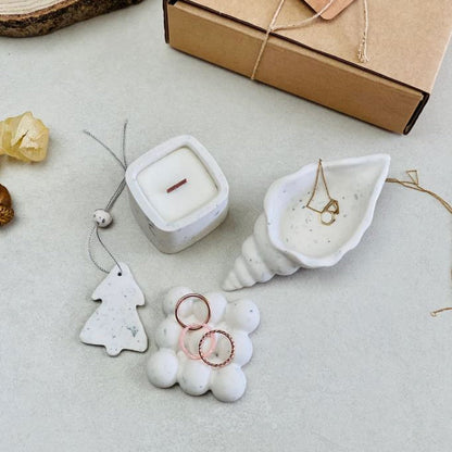 Coffret déco raffiné – Coupelle bijoux & bougie parfumée
