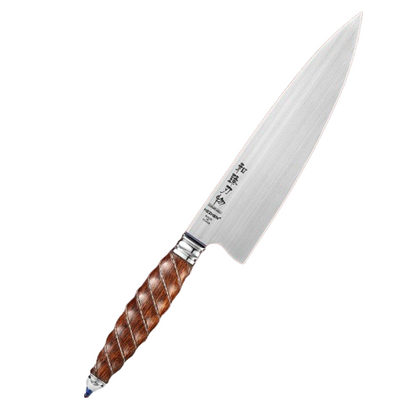 Couteau santoku de chef en acier inoxydable avec poignée originale