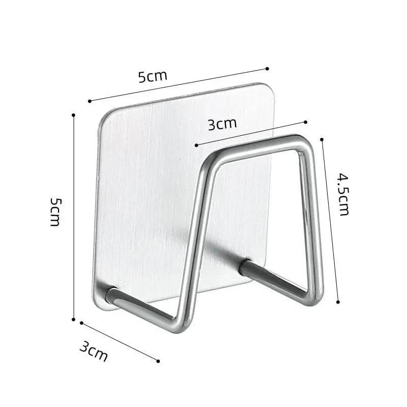 Porte-Éponges en Acier Inoxydable pour Évier de Cuisine, Lot de 1 à 6, Support Auto-Adhésif, Égouttoir, Rangement Mural