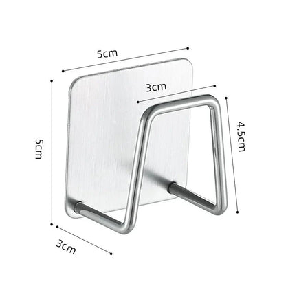 Porte-Éponges en Acier Inoxydable pour Évier de Cuisine, Lot de 1 à 6, Support Auto-Adhésif, Égouttoir, Rangement Mural