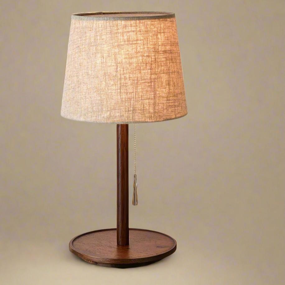 Lampe Gentle Glow Nordic Walnut - Éclairage Naturel et Apaisant en Bois et Tissu