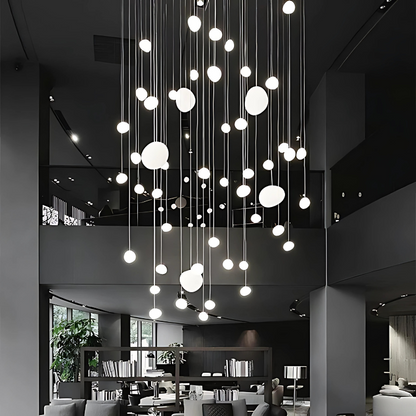 Suspension Design Verre LumiPebble – Élégance Moderne & Éclairage Raffiné