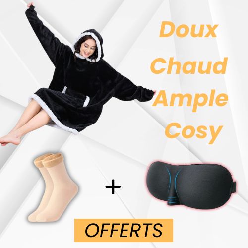 Couverture à Capuche Cosy Premium (Chaussettes + Masque OFFERTS)