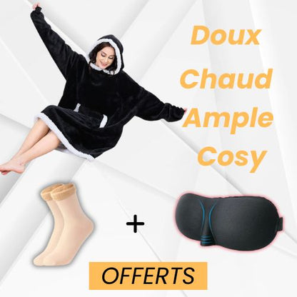 Couverture à Capuche Cosy Premium (Chaussettes + Masque OFFERTS)