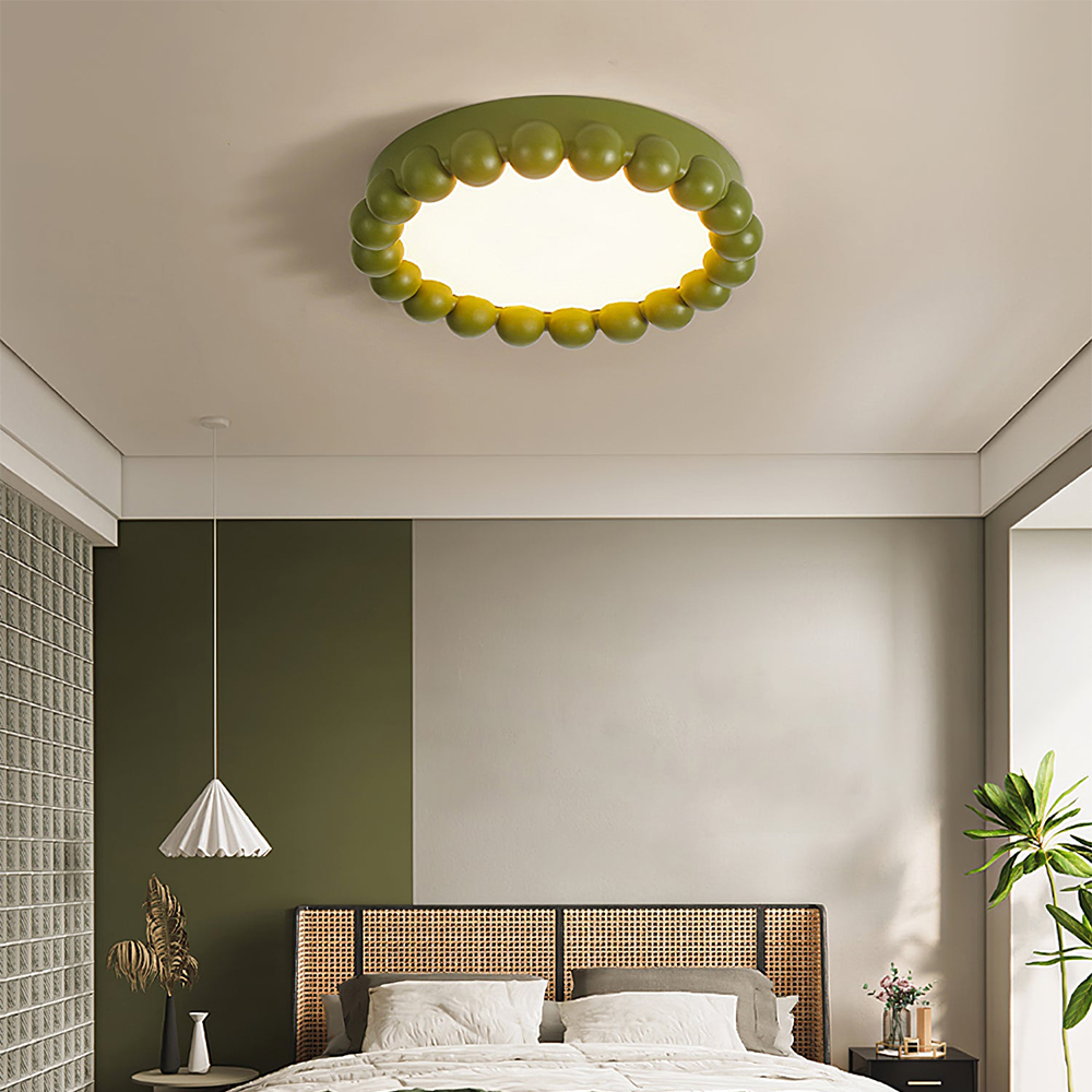 Plafonnier Moderne Molina en Résine et Acrylique - Éclairage Doux et Efficace pour Salon et Chambre
