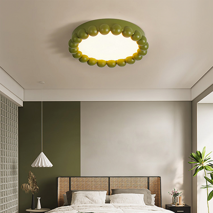Plafonnier Moderne Molina en Résine et Acrylique - Éclairage Doux et Efficace pour Salon et Chambre