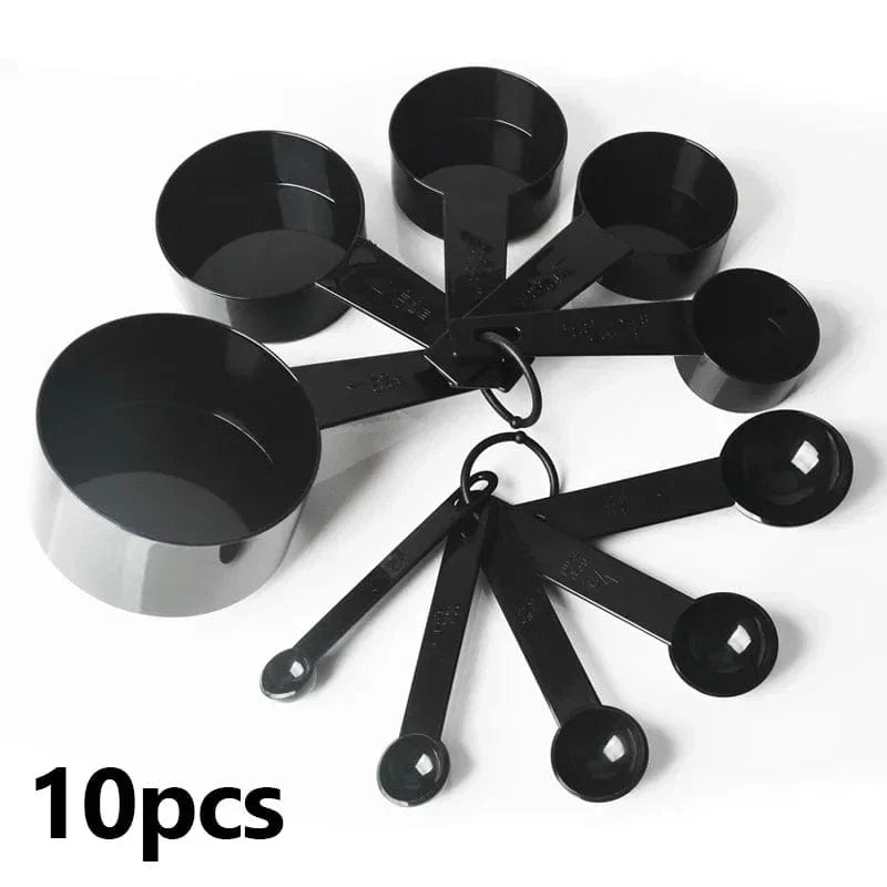10pcs/set Measuring Spoons Cup Multipurpose Cake Flour Food Measuring Spoon Home Gadget Kitchen Cooking Baking Tools Accessories 10pcs set