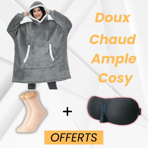 Couverture à Capuche Cosy Premium (Chaussettes + Masque OFFERTS)