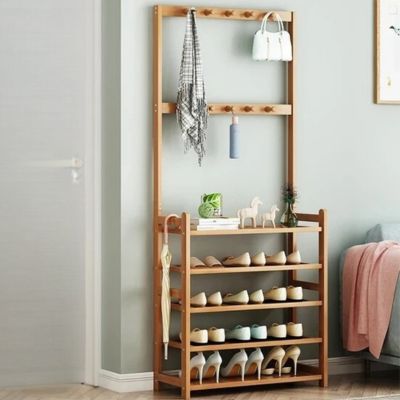 Étagère chaussure en bois porte vêtements - WoodBam-Sympa™