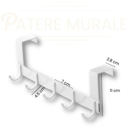 Porte manteau porte blanc