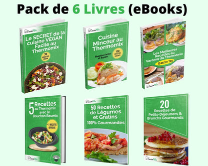 Pack de 6 Livres de Recettes CuisaMix (eBooks)