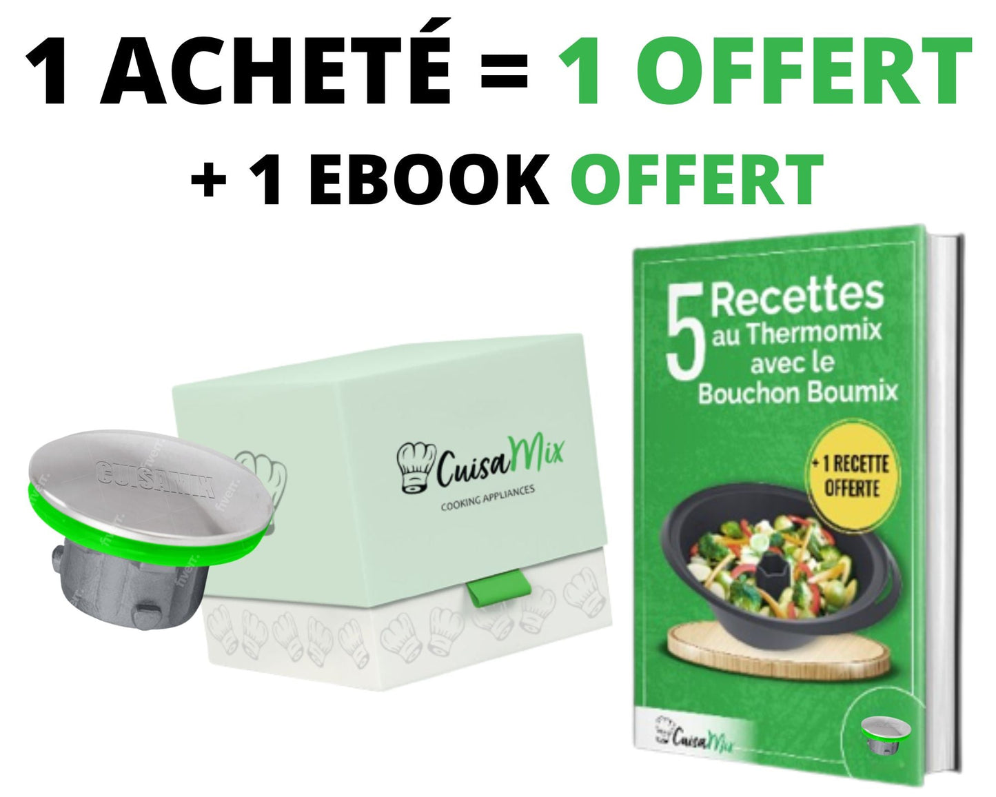 Boumix - Bouchon Compatible avec Thermomix (+ 1 eBook)